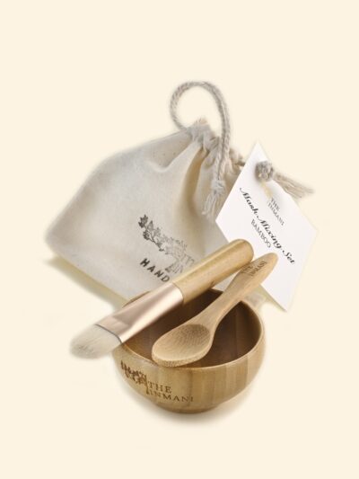 Mineralmaske Kit i bambus med skål, børste og ske – 100 % plastikfrit hudplejesæt fra THE INMANI.