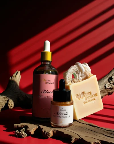 THE INMANI Hydra Hudpleje Sæt med såpe, ansigtsolie og kropsolie - naturlig hudpleje