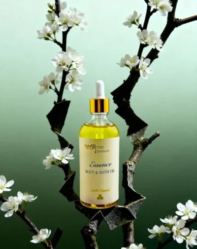 ESSENCE kropsolie – naturlig, fugtgivende og regenererende kropspleje til tør og moden hud med frankincense og sandeltræ.